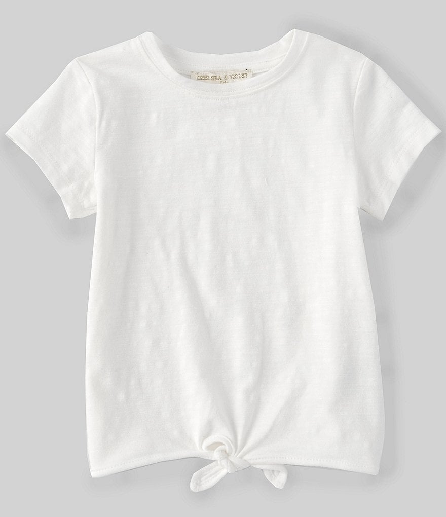 Chelsea & Violet Baby Girls 12-24 Months Knit Short Sleeve Tie Front Top