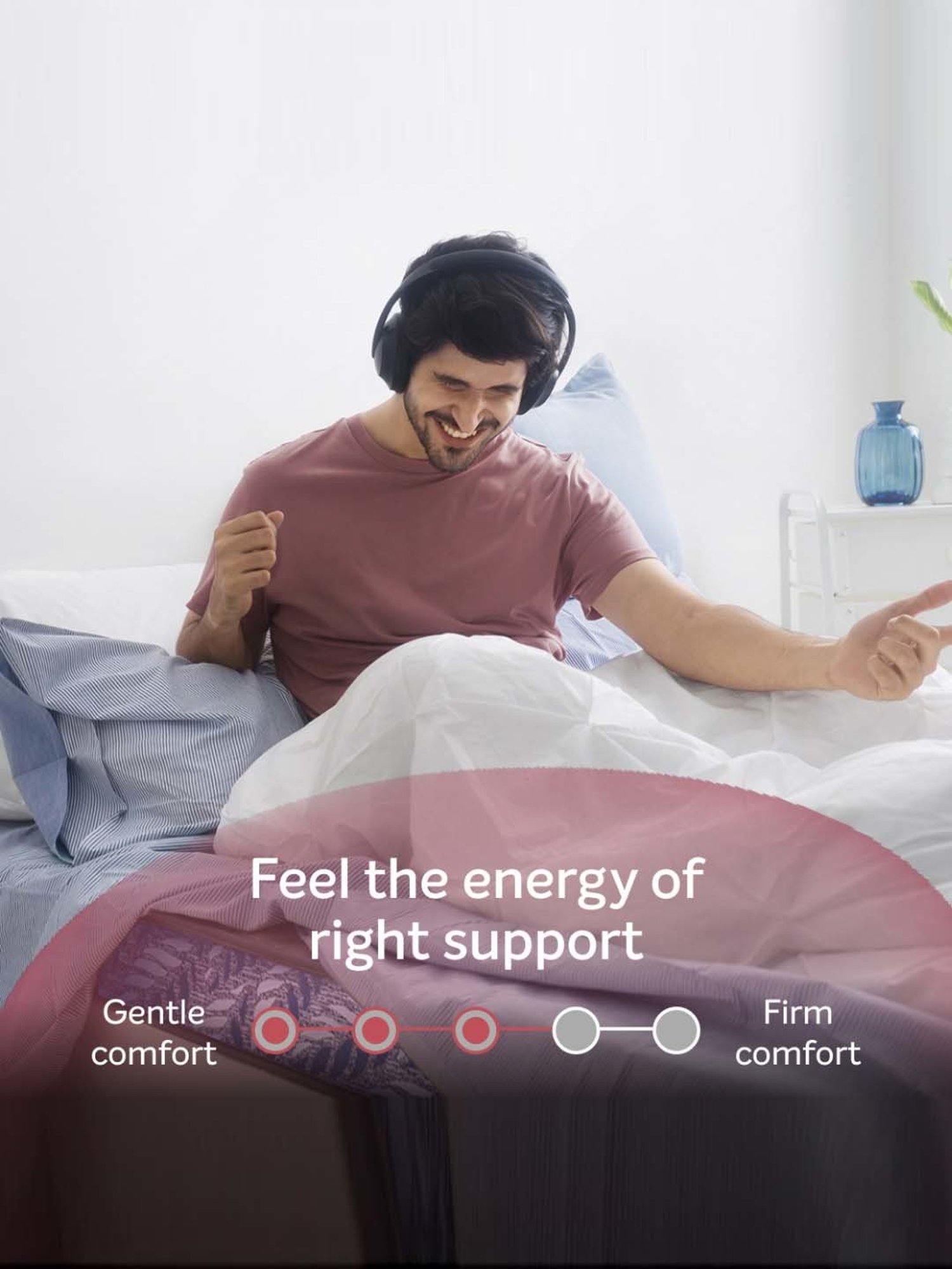 Sleepwell Utsav Blue Pu Foam Single Medium Firm Mattress