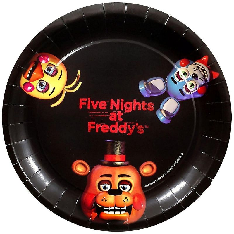 Forum Novelties Five Nights At Freddy's 8ct 9" Round Paper Plates