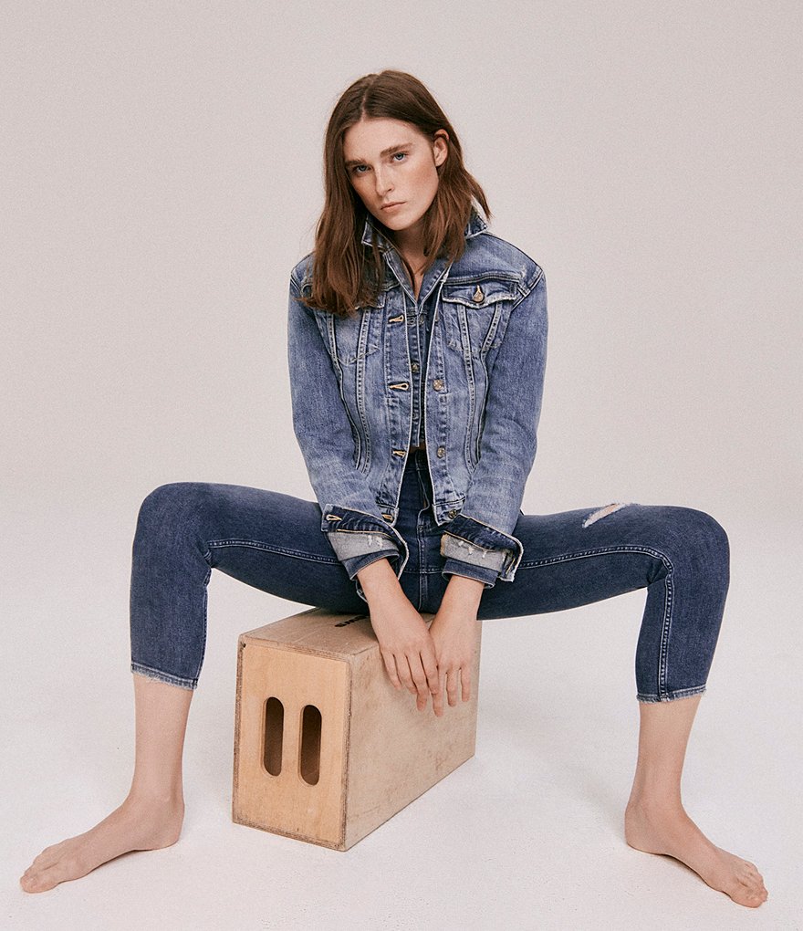 Celebrity Pink Destructed Mom Jeans