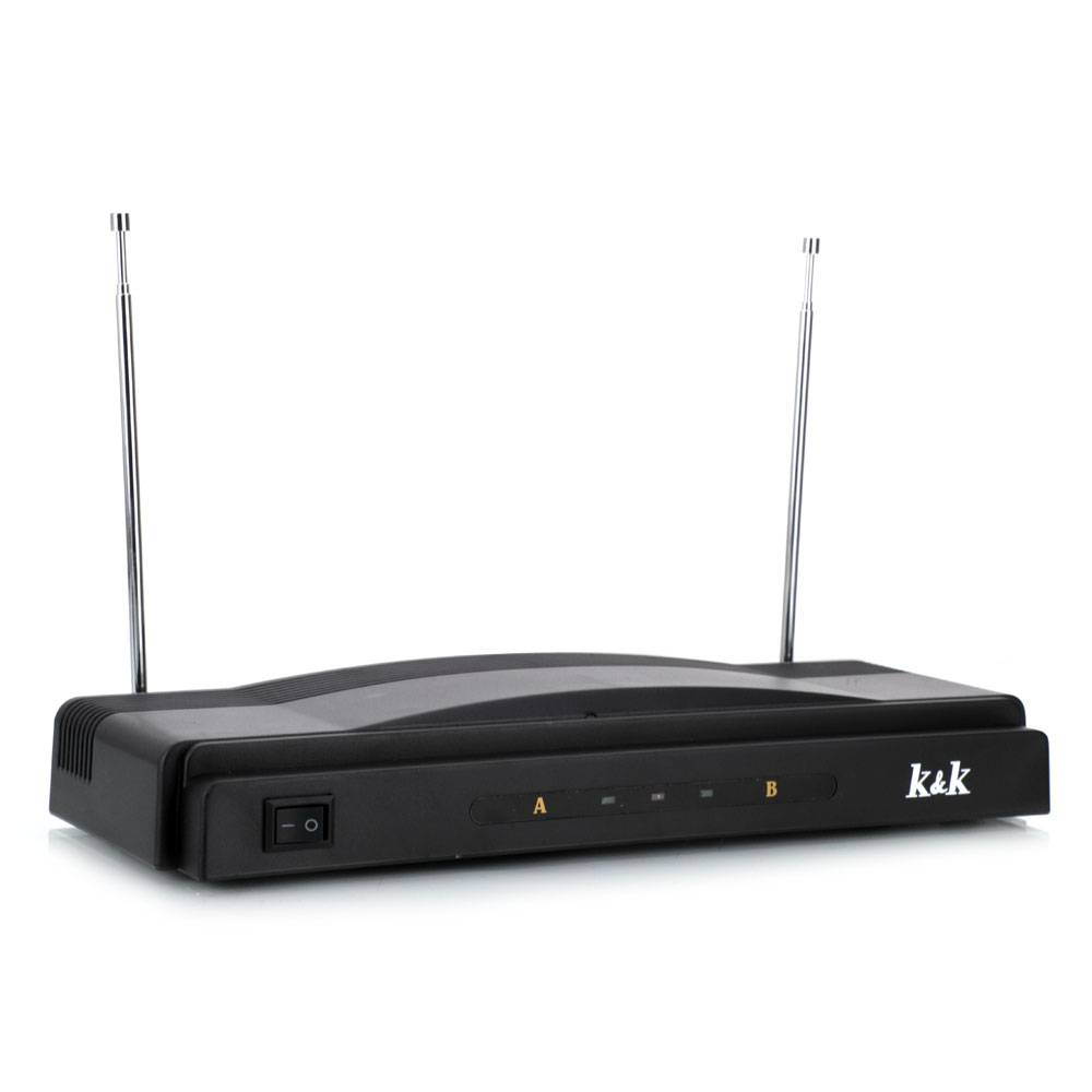 AT-306 Wireless Dual Handheld Microphone KTV Bar Stage Equipment Black