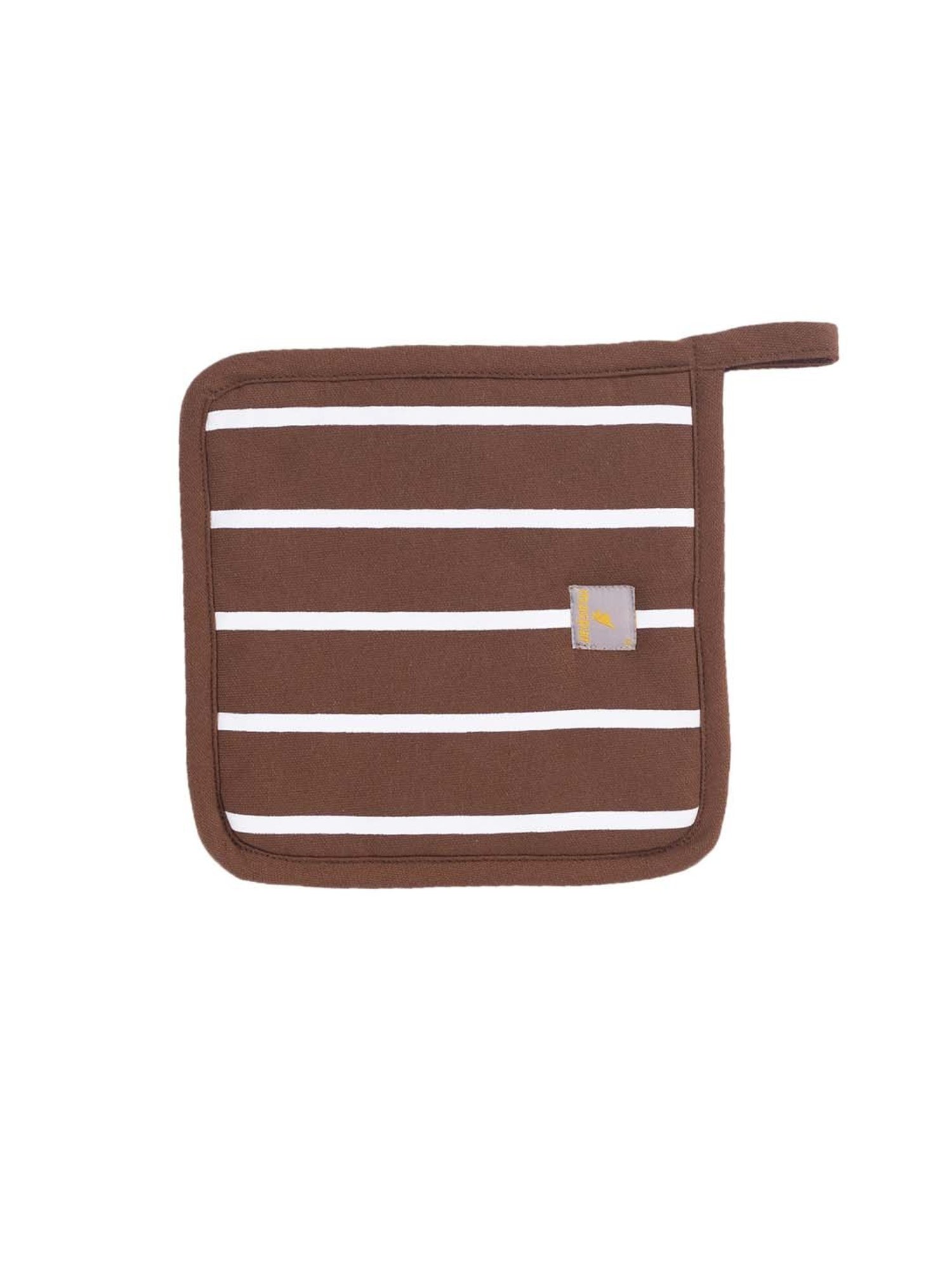 Maspar Brown 100% Cotton 225 GSM Pot Holder - Set of 2