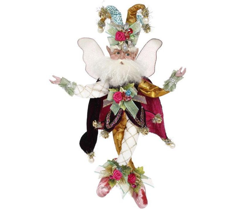 Mark Roberts Products 10" Red and White Mark Roberts Collectible Harlequin Christmas Fairy Figurine #51-97204
