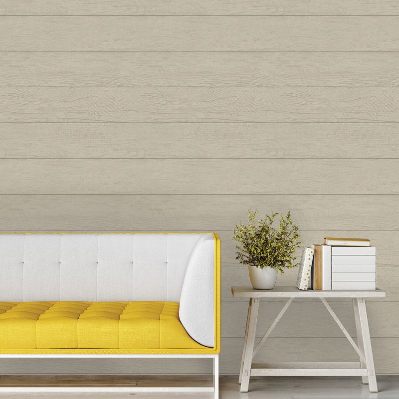 Devine Color Textured Shiplap Twig Wallpaper