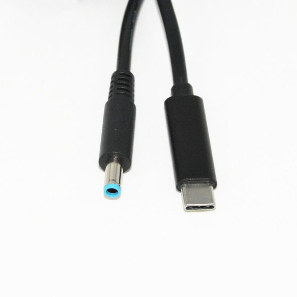 USB-C Type C to 4.5mm 3.0mm (Blue Tip) Laptop Adapter Connector Converter Cable for HP Pavilion Envy Sleekbook Ultrabook laptops