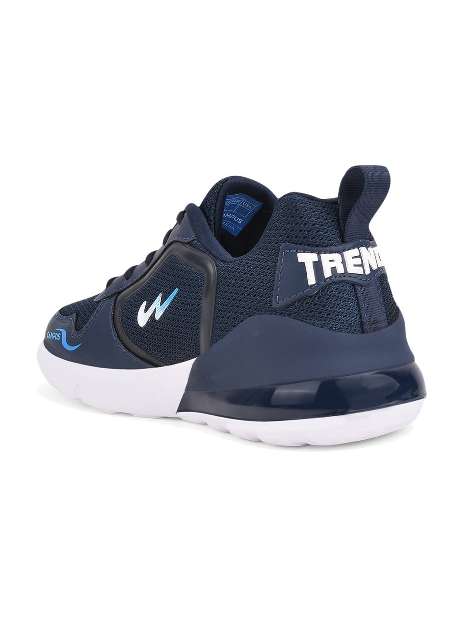 Campus Kids TIM-CH Navy & White Running Shoes