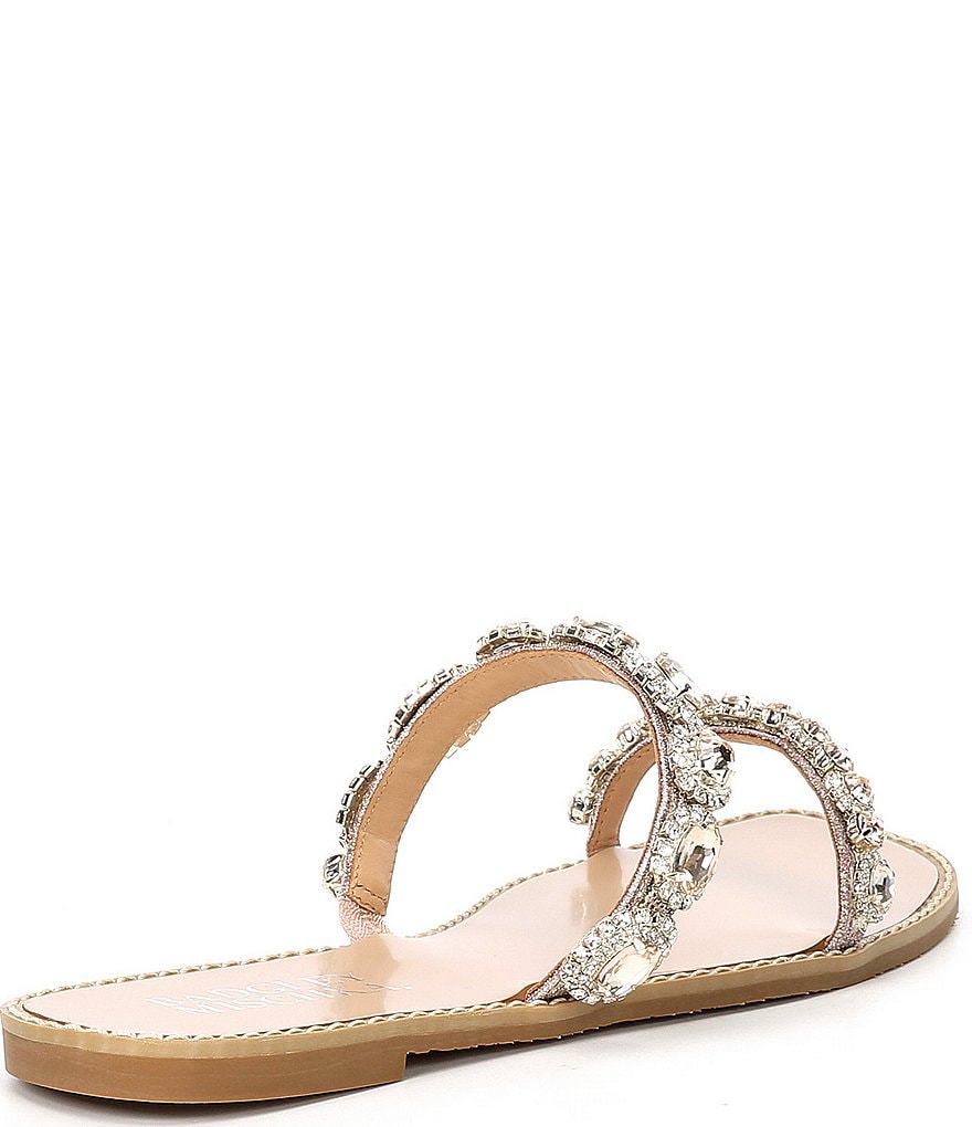 Badgley Mischka Reed Jeweled Strap Detail Sandals
