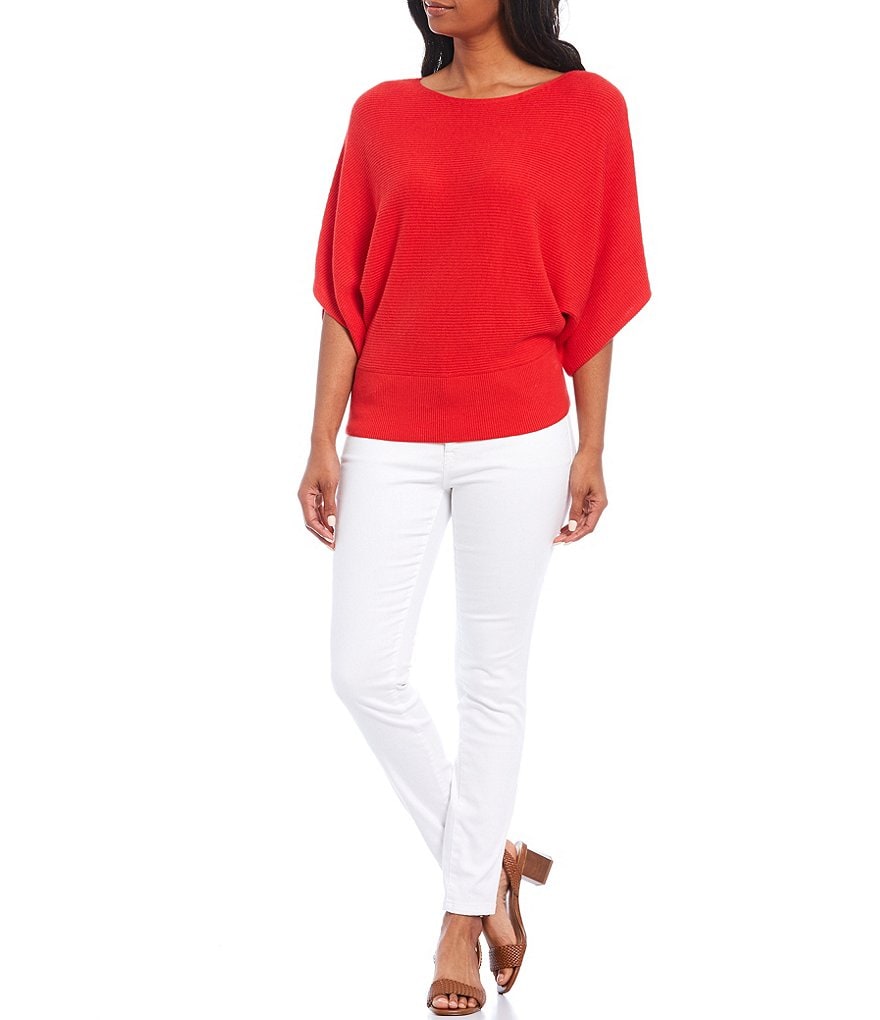 Tommy Bahama Bonita Wide Sleeve Boat Neck Comb Cotton Blend Pullover