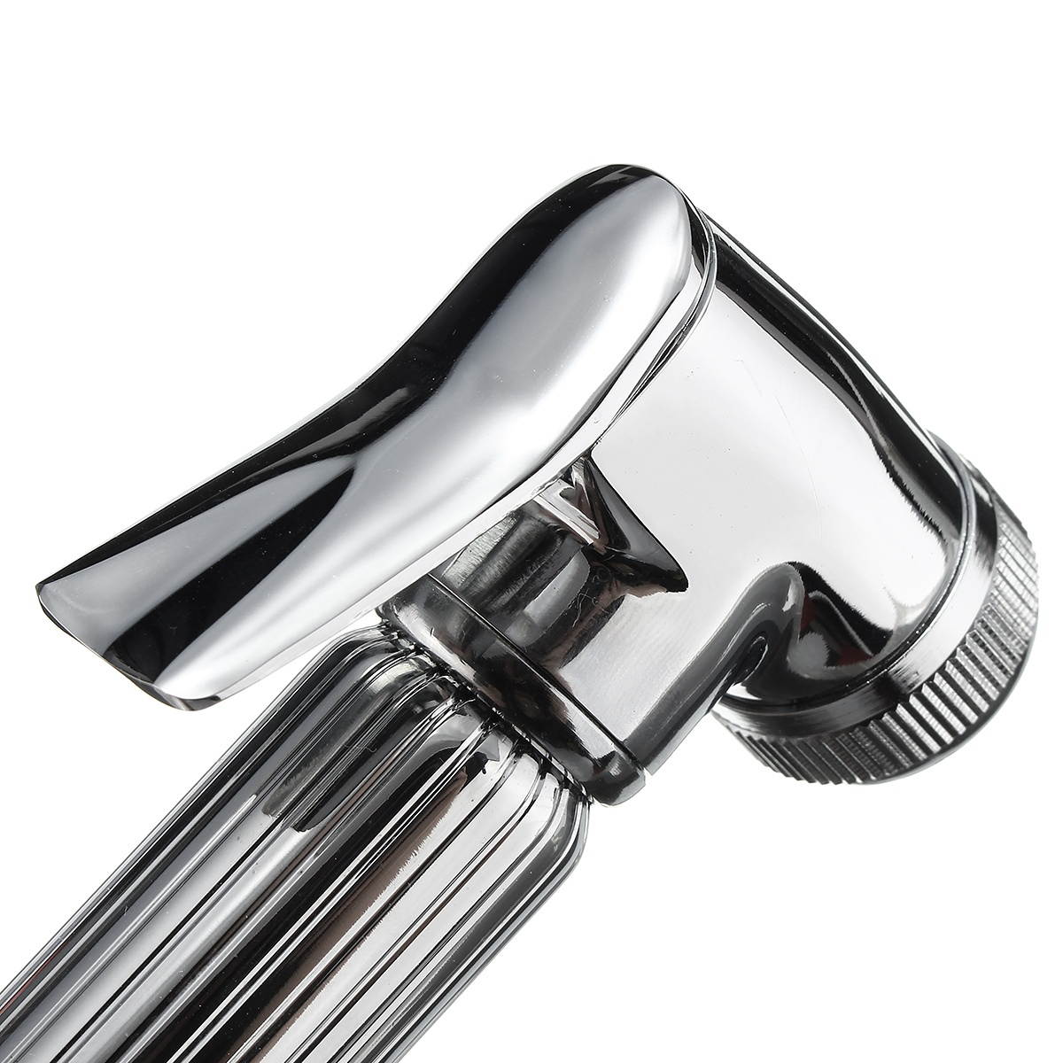 Brass Shattaf Douche Spray Bidet Toilet Shower Head Nozzle Holder Silver Bidet Cleaning Device #1