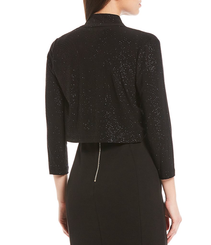 Alex Marie Rosa 3/4 Sleeve Button Front Round Neck Cardigan