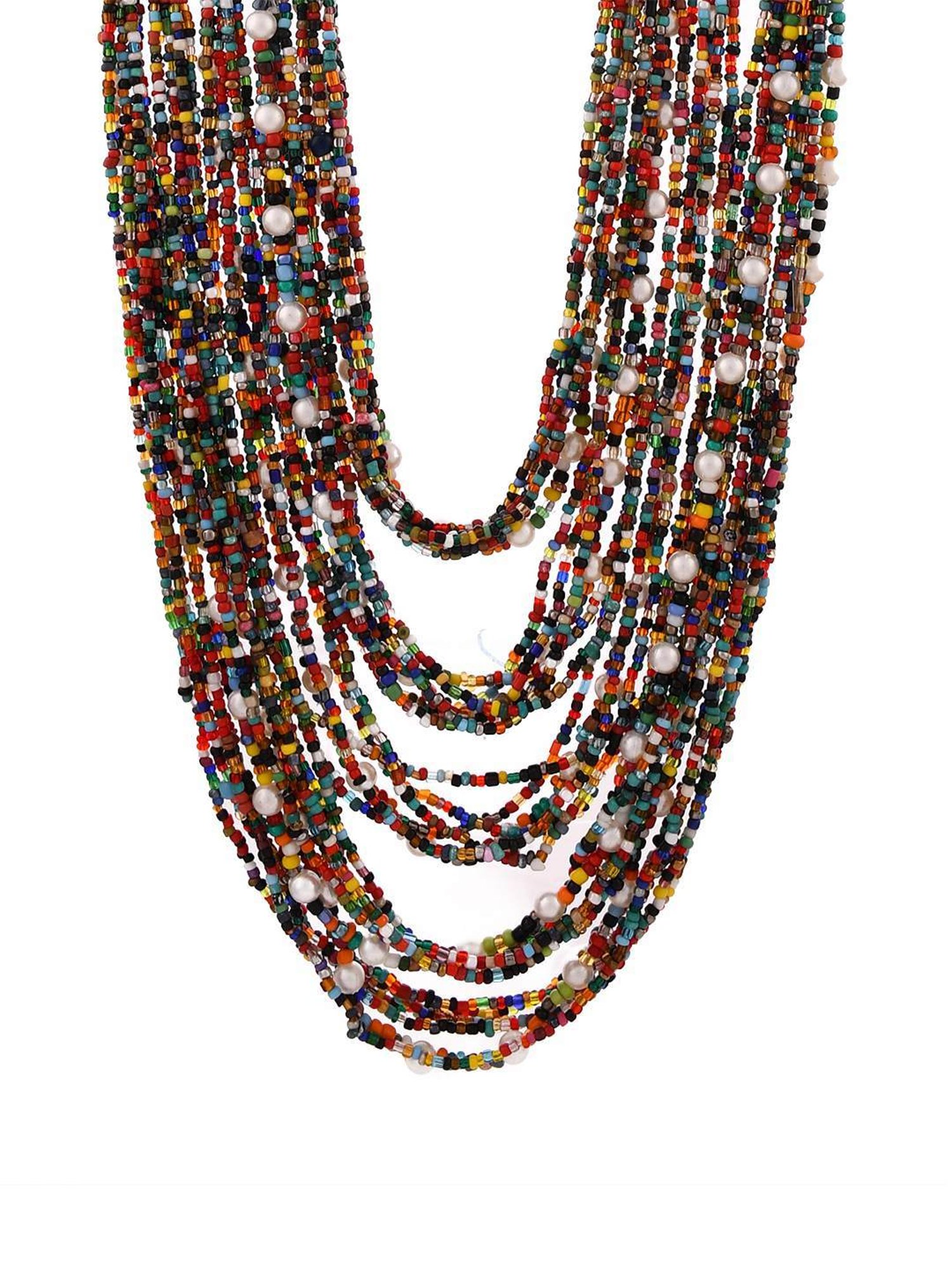 Imli Street Multicolor Long Beaded Handcrafted Necklace