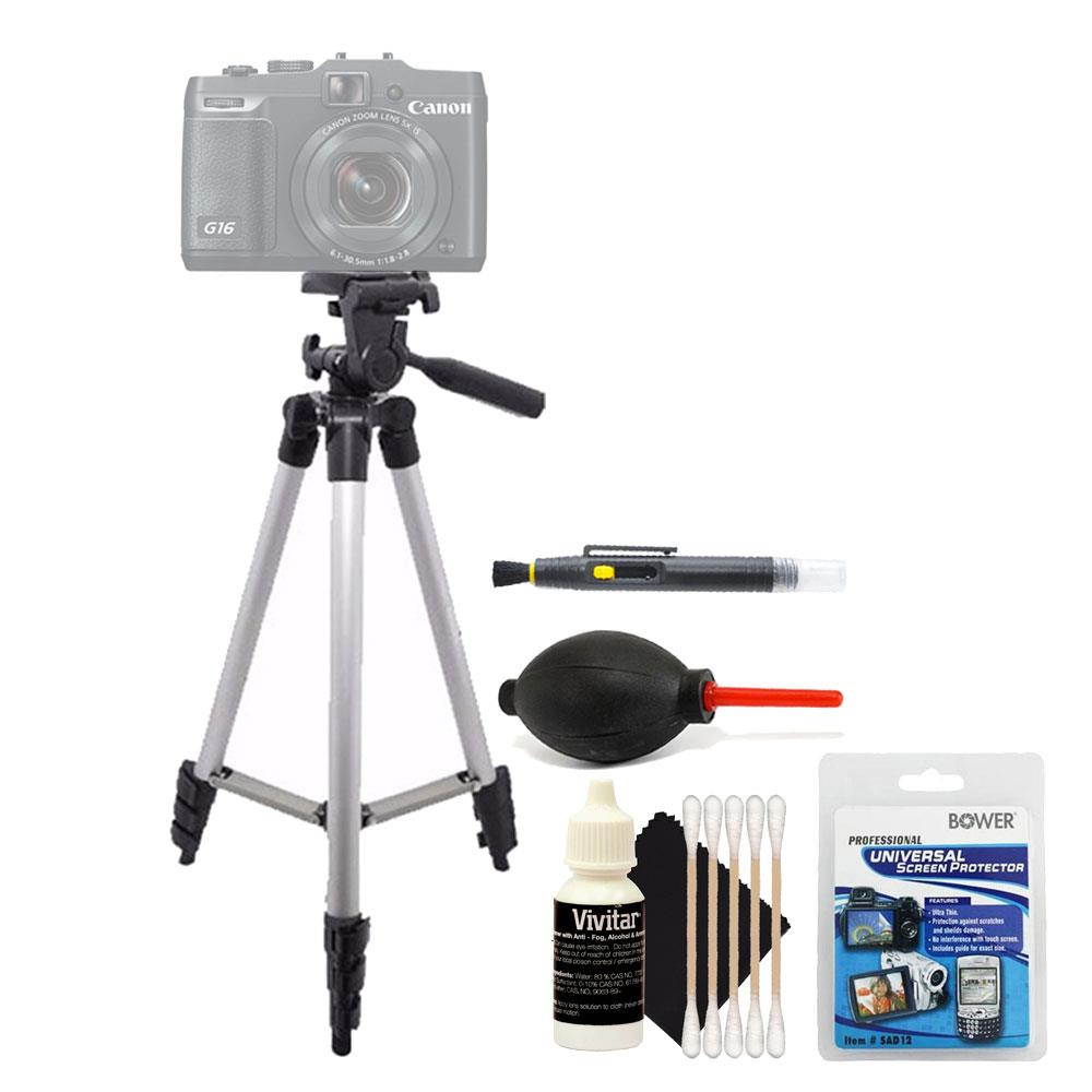 Tall Tripod + Screen Protector + Lens Pen + Dust Blower + 3pc Cleaning Kit