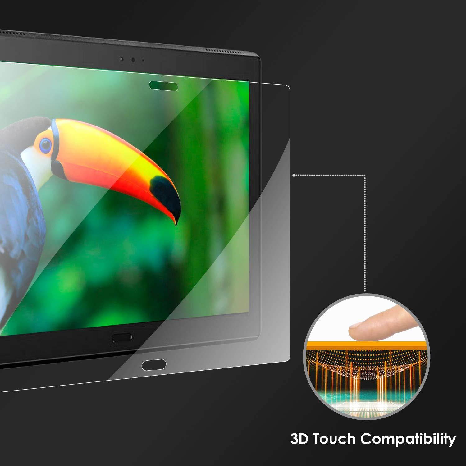 [2 Pack] Tempered Glass Screen Protector for Lenovo Tab 4 Plus 10"(NOT Lenovo Tab 4 10") DETUOSI Screen Protector for Lenovo Tab 4 10" Plus Anti Explosion Scratch Resist Bubble Free Function