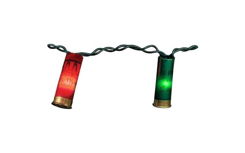 Keystone 10ct Remington Shotgun Shell Christmas Lights Red/Green - 7.2' Green Wire