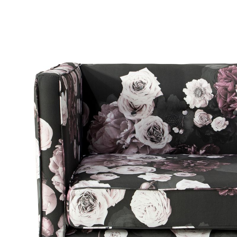 Druld Tufted Loveseat Tufted Leather Brown - Inspire Q