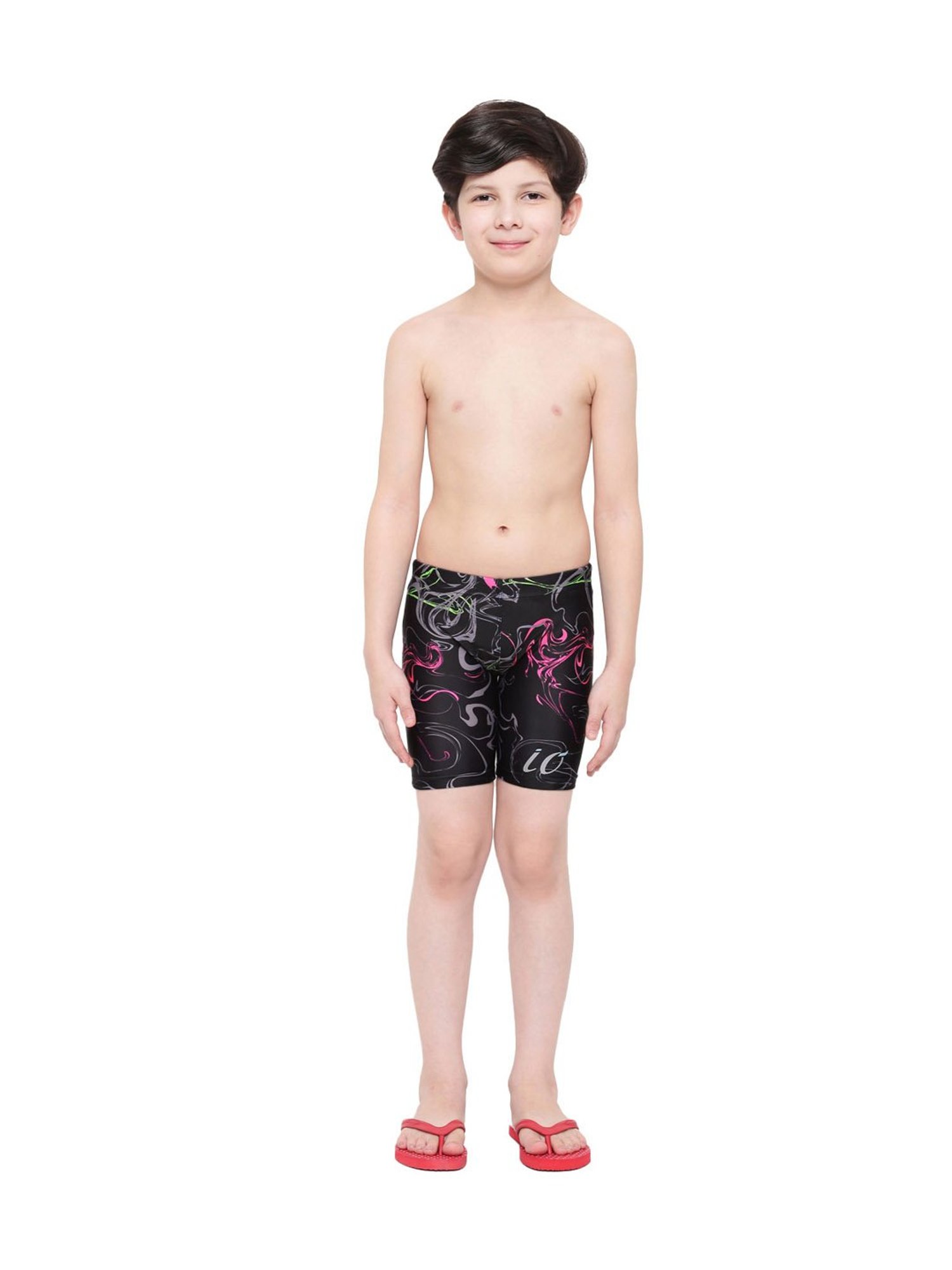 IO Kids Black Printed Jammers