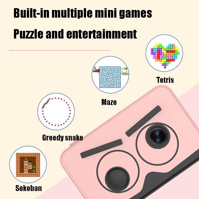 Kids Camera, X22 White  HD Dual-Lens Children Mini SLR Camera Toy HD Auto Focus Digital Camera