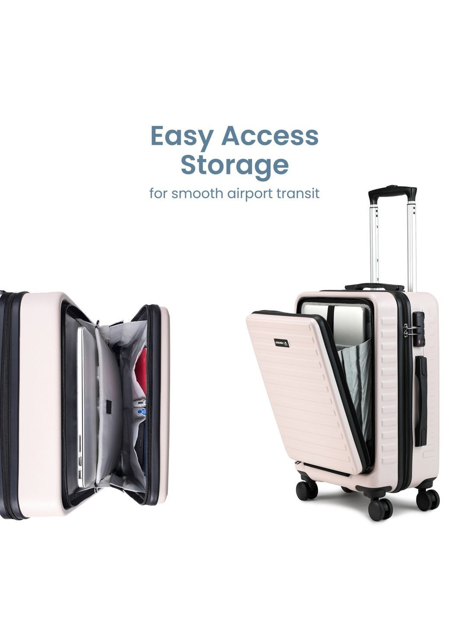 Perquisite Y2K Luxe Range Black Hard 20" Cabin Luggage