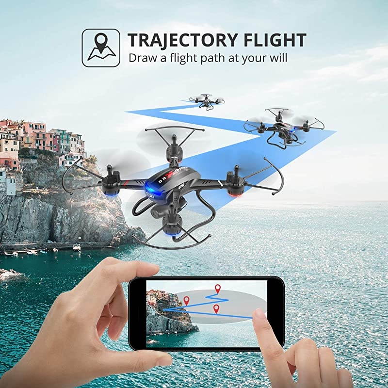 F181W 1080P WiFi FPV Drone with WideAngle HD Camera Live Video RC Quadcopter with Altitude Hold Gravity Sensor Function RTF and Easy to Fly for Beginner amp Kids 2 Batteries Included