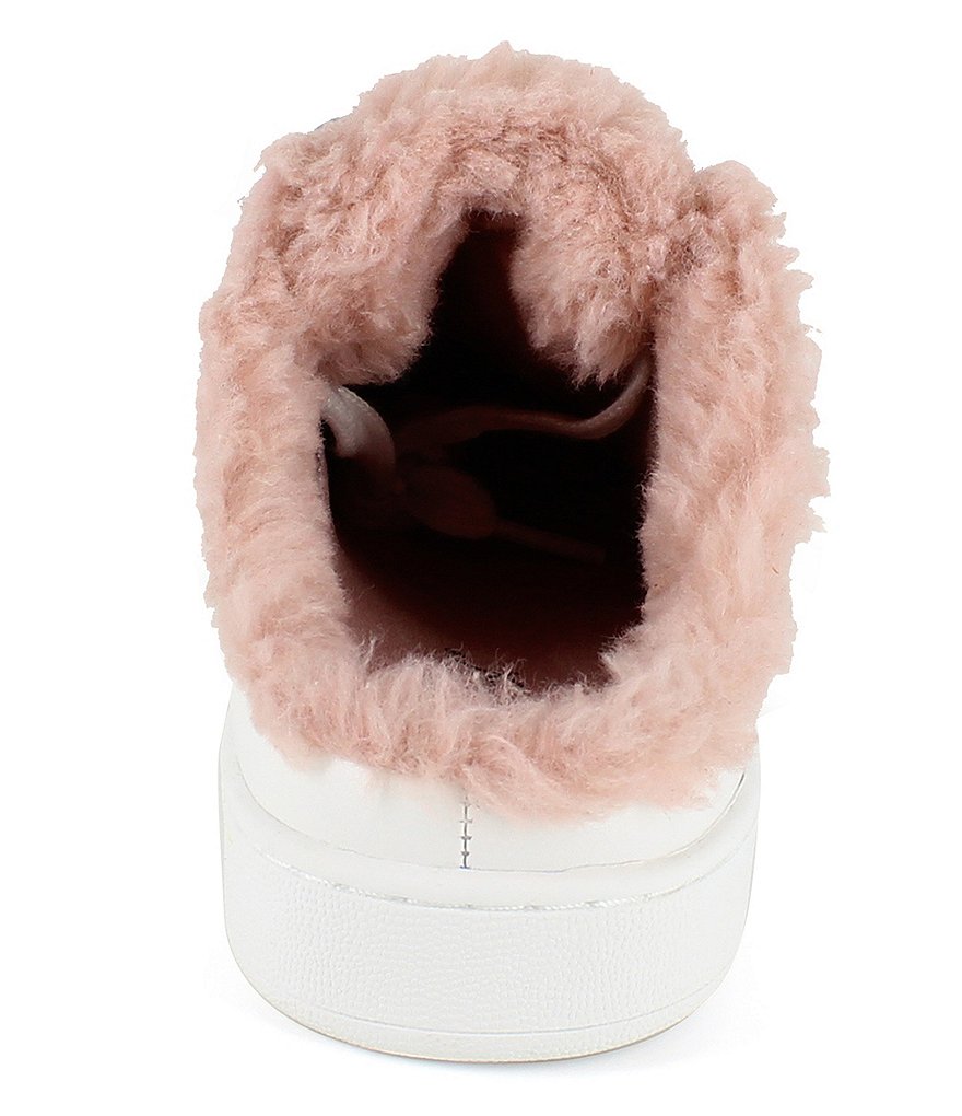 Splendid Frieda Leather Faux Fur Shearling Lined Sneaker Mules
