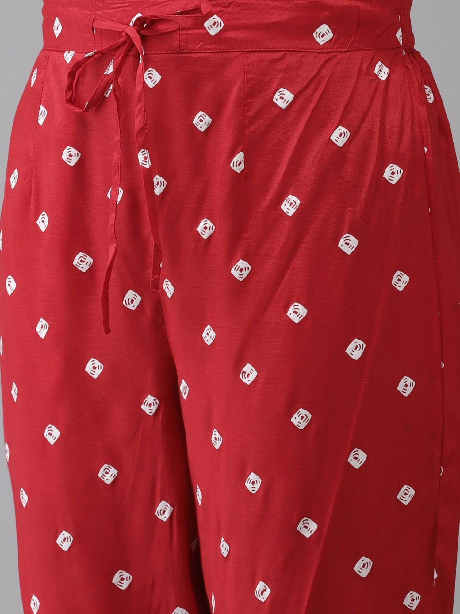 Ishin Red Printed Kurta Pant Set With Dupatta