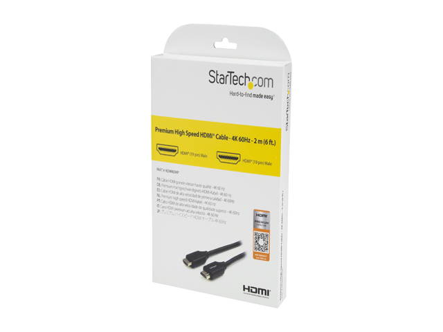 StarTech.com HD2MM15MA CL2 HDMI Cable - 50 ft / 15m - Active - High Speed - 4K HDMI Cable - HDMI 2.0 Cable - In Wall HDMI Cable with Ethernet