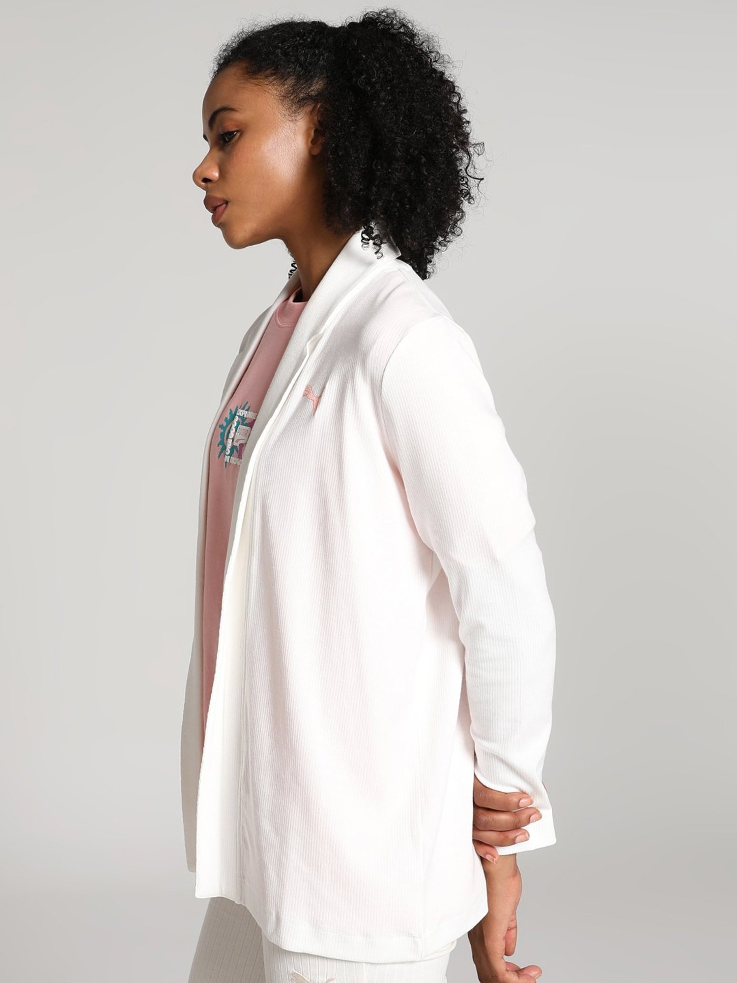 Puma White Cotton Shrug