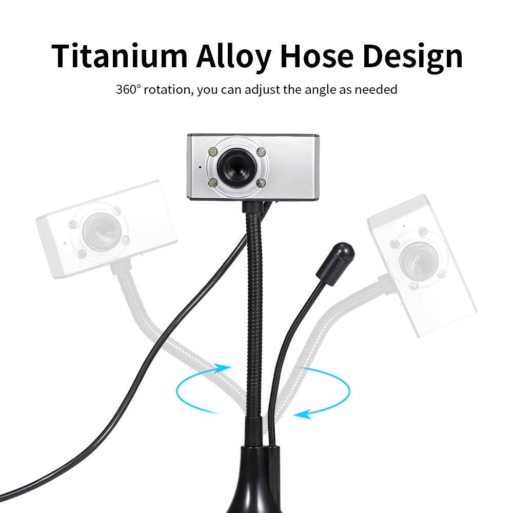 Webcam 1080P Computer Camera with Privacy Cover USB Connection Built-in Noise-reduction Microphone for Live Video