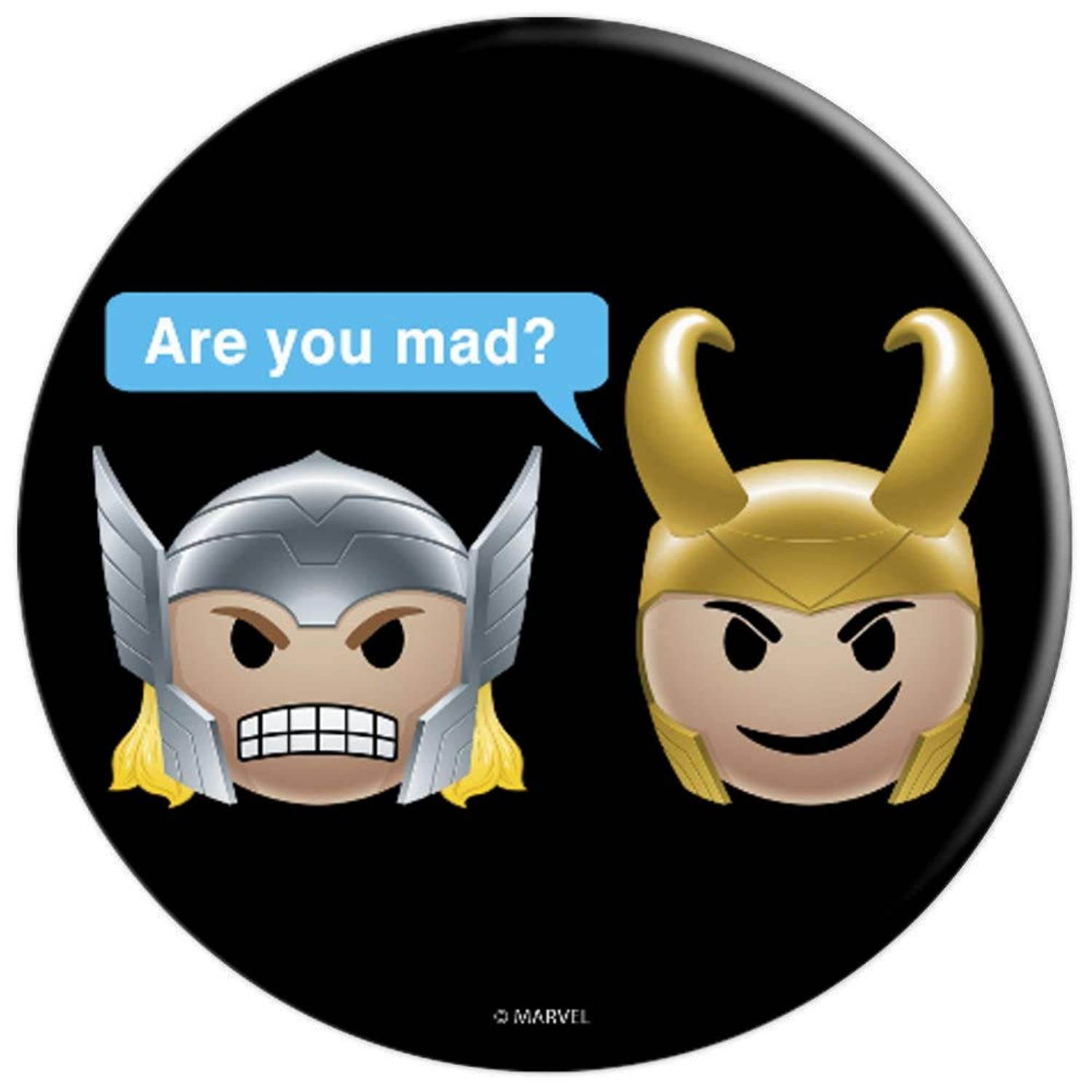 Marvel Avengers Thor & Loki Are You Mad Emojis PopSockets Grip and Stand for Phones and Tablets