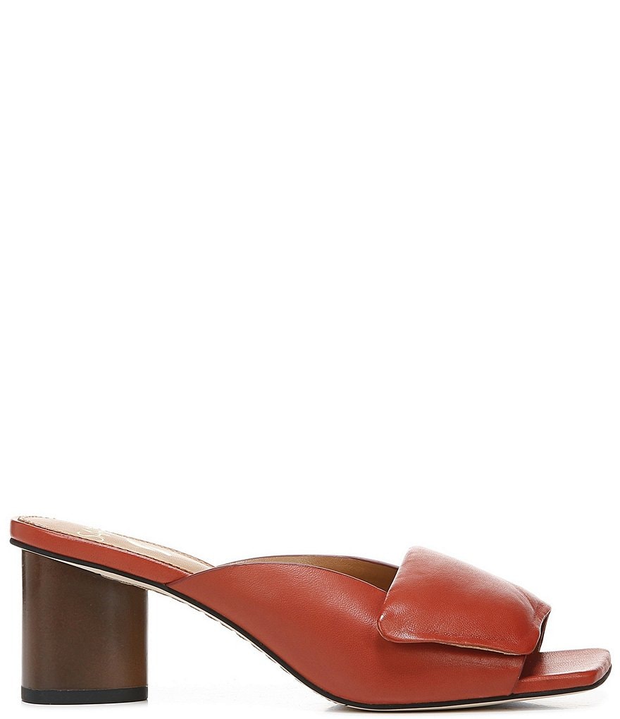 Sarto by Franco Sarto Violet Leather Square Toe Mules