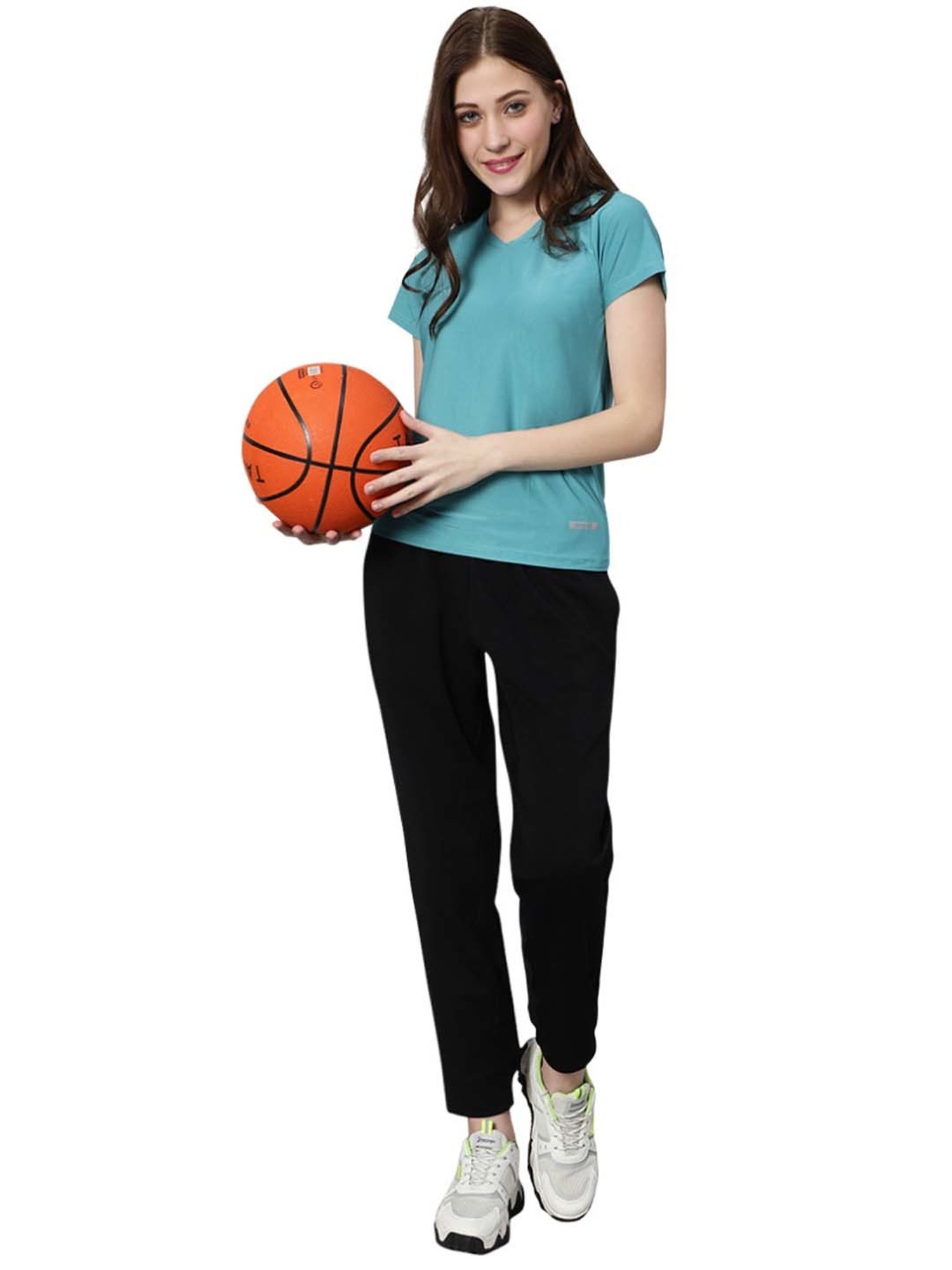 Omtex Black Mid Rise Sports Track Pants