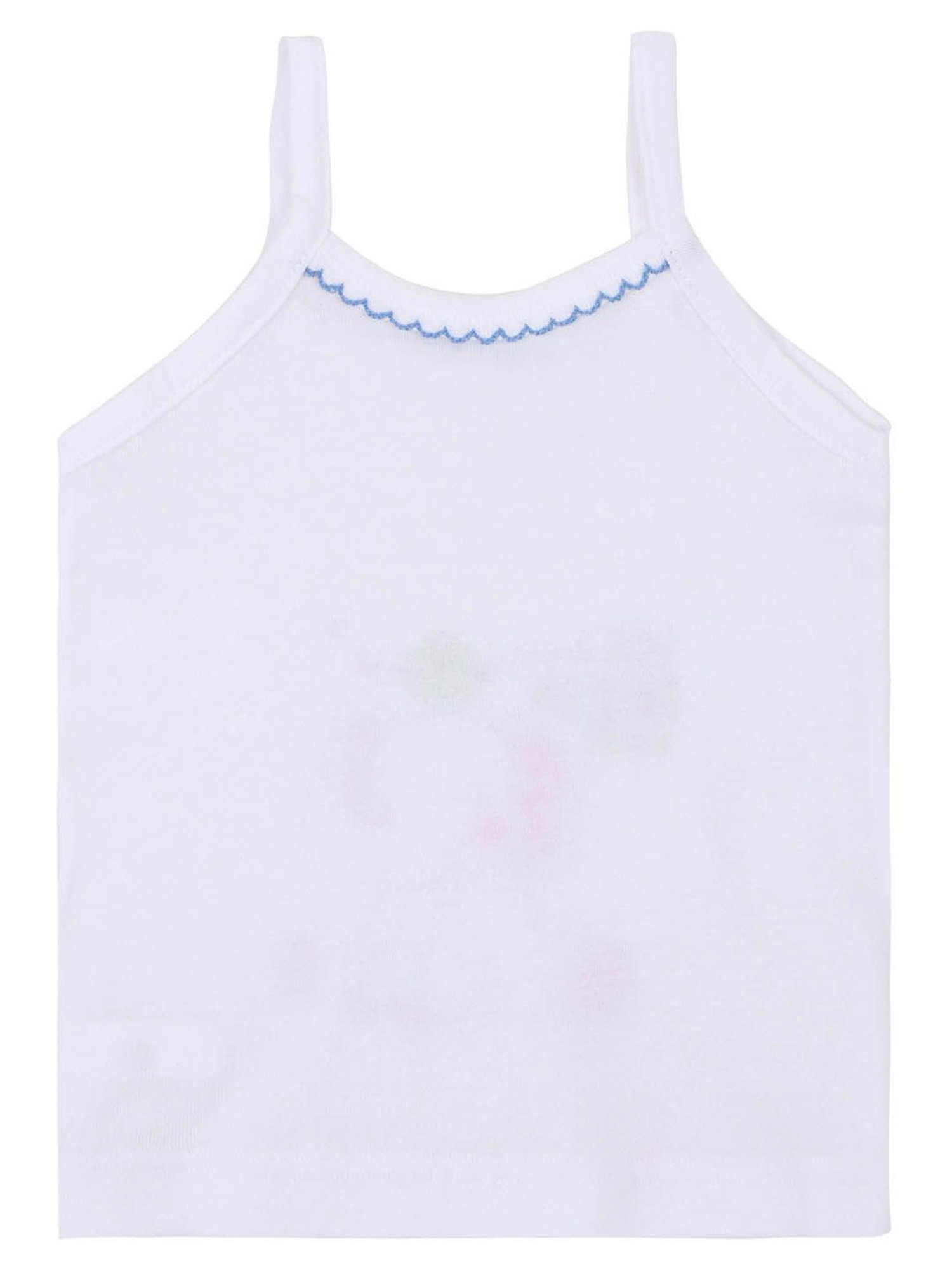 Bodycare Kids White Printed Camisole (Pack Of 6)