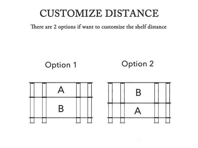 TSG005 32-60" Corner Floor TV Stand 3-Tier Tempered Glass Shelves,TM23