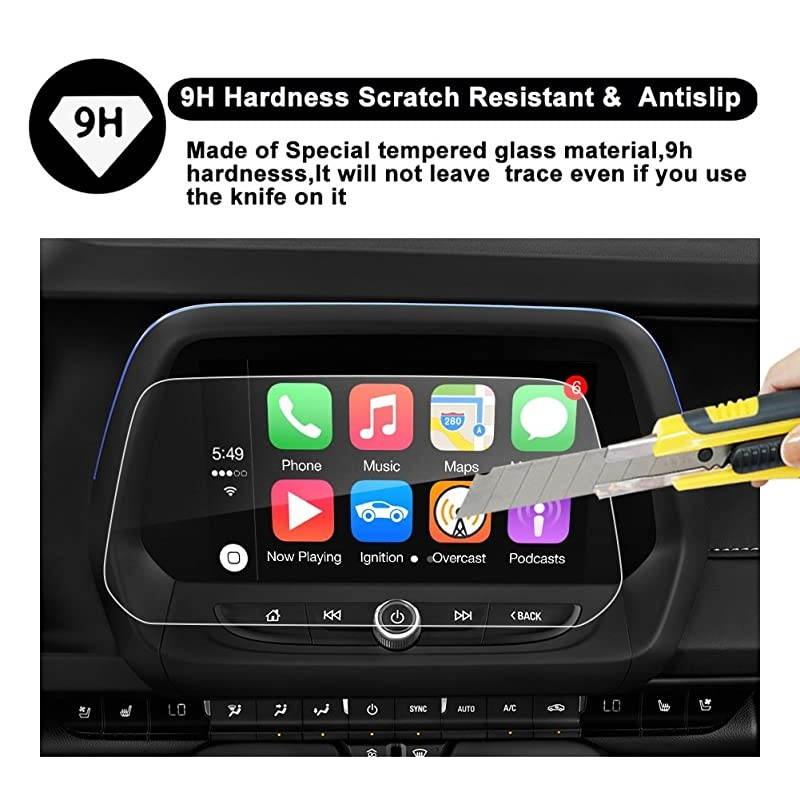 2017 2018 Chevrolet Camaro MyLink Car Navigation Protective Film Clear Tempered Glass HD and Protect your Eyes 2017 2018 Chevy Camaro 8