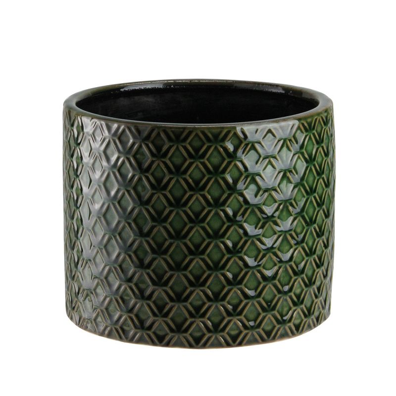 The HC Companies Cascade 13 Inch Round 23 Inch Tall Self Watering Indoor/Outdoor Flower Planter Pot with Soil Saver Liner and Drain Plug, Glossy White