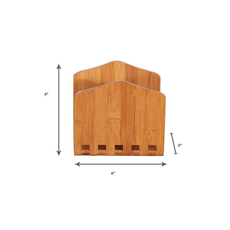 Expandable Paper Towel and Napkin Holder Bamboo For Large and Small Napkins Storage Dispenser