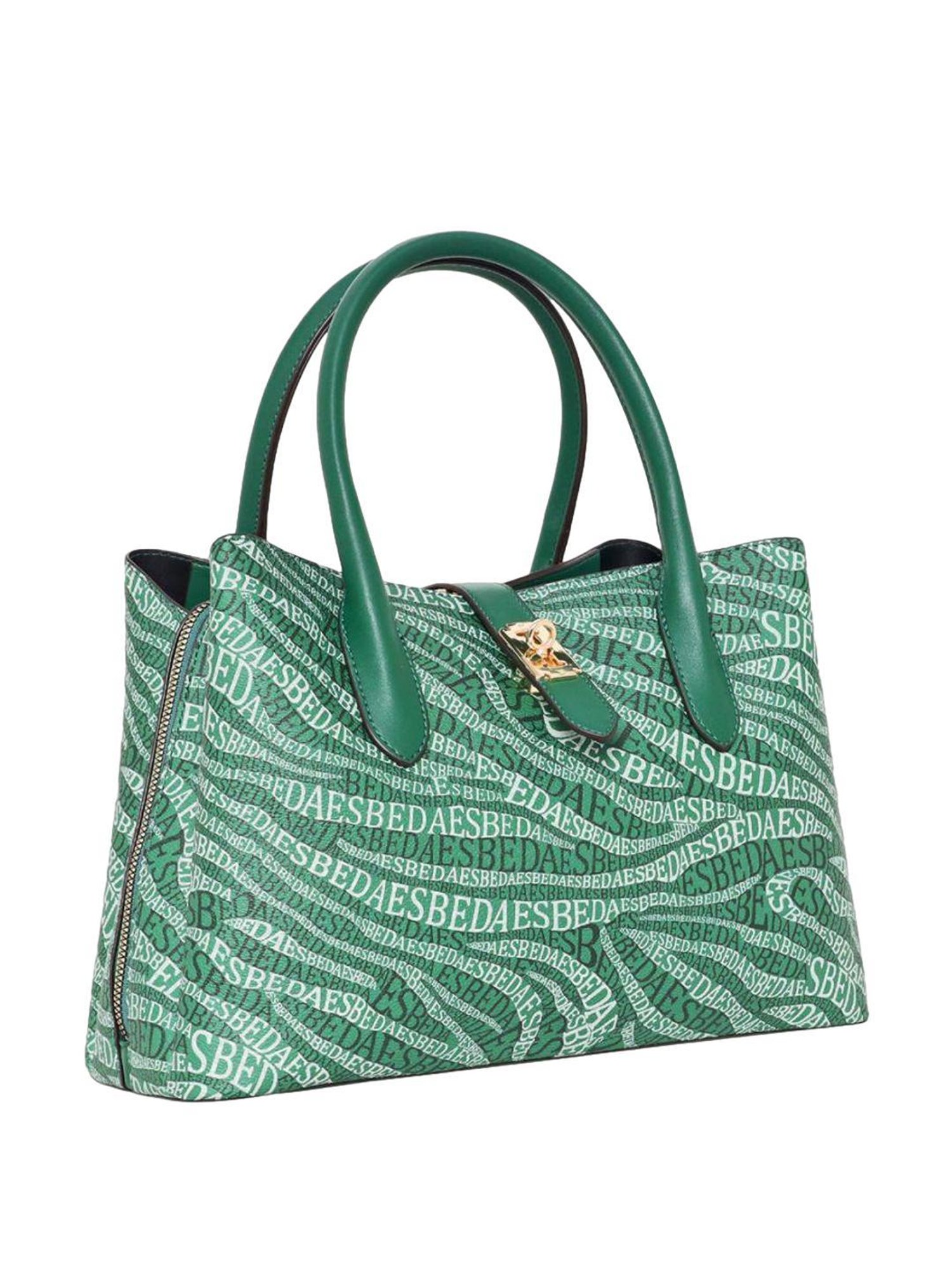 Esbeda Green PU Printed Handbag