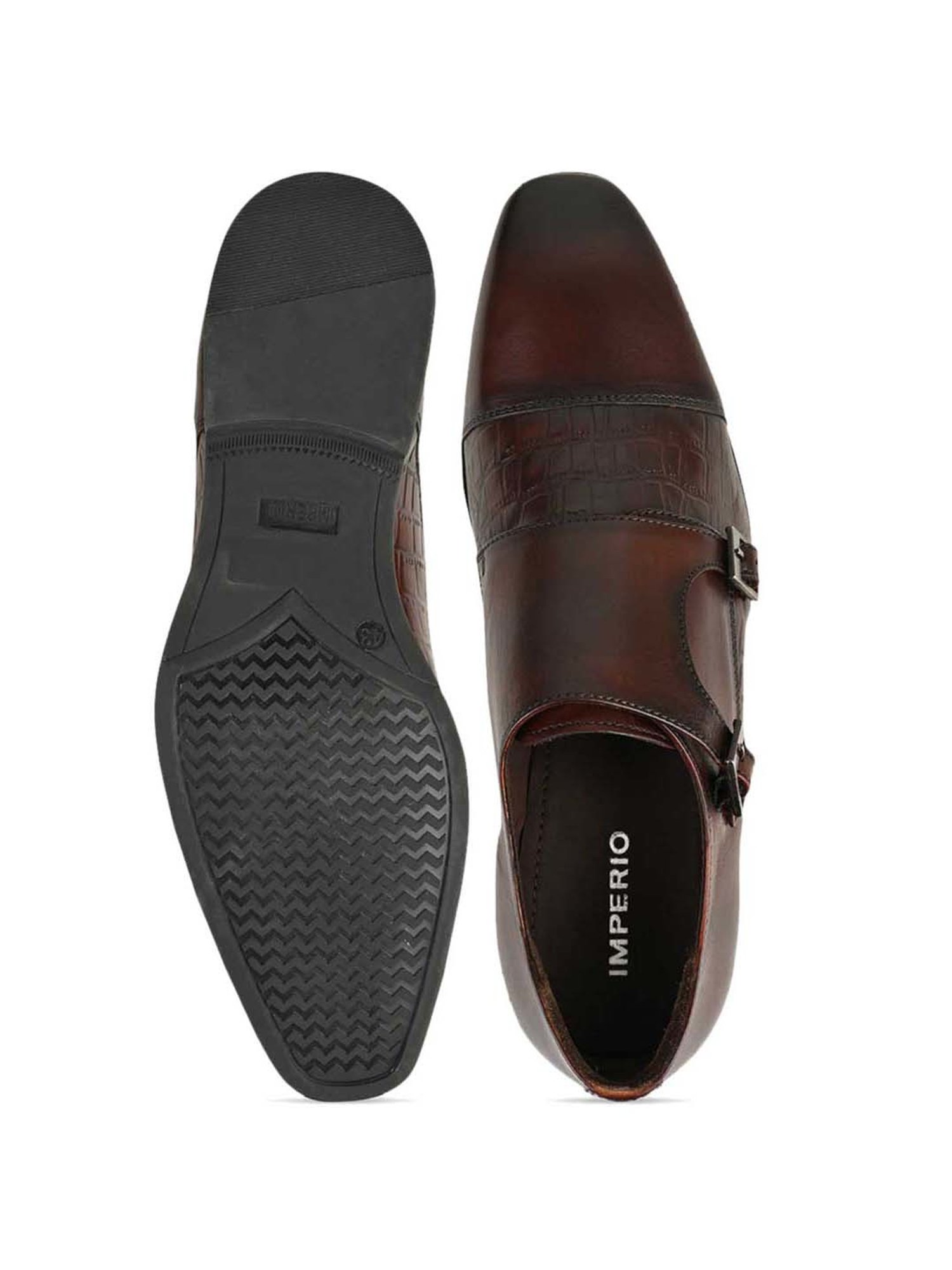 Imperio by Regal Men's Brown Monk Shoes