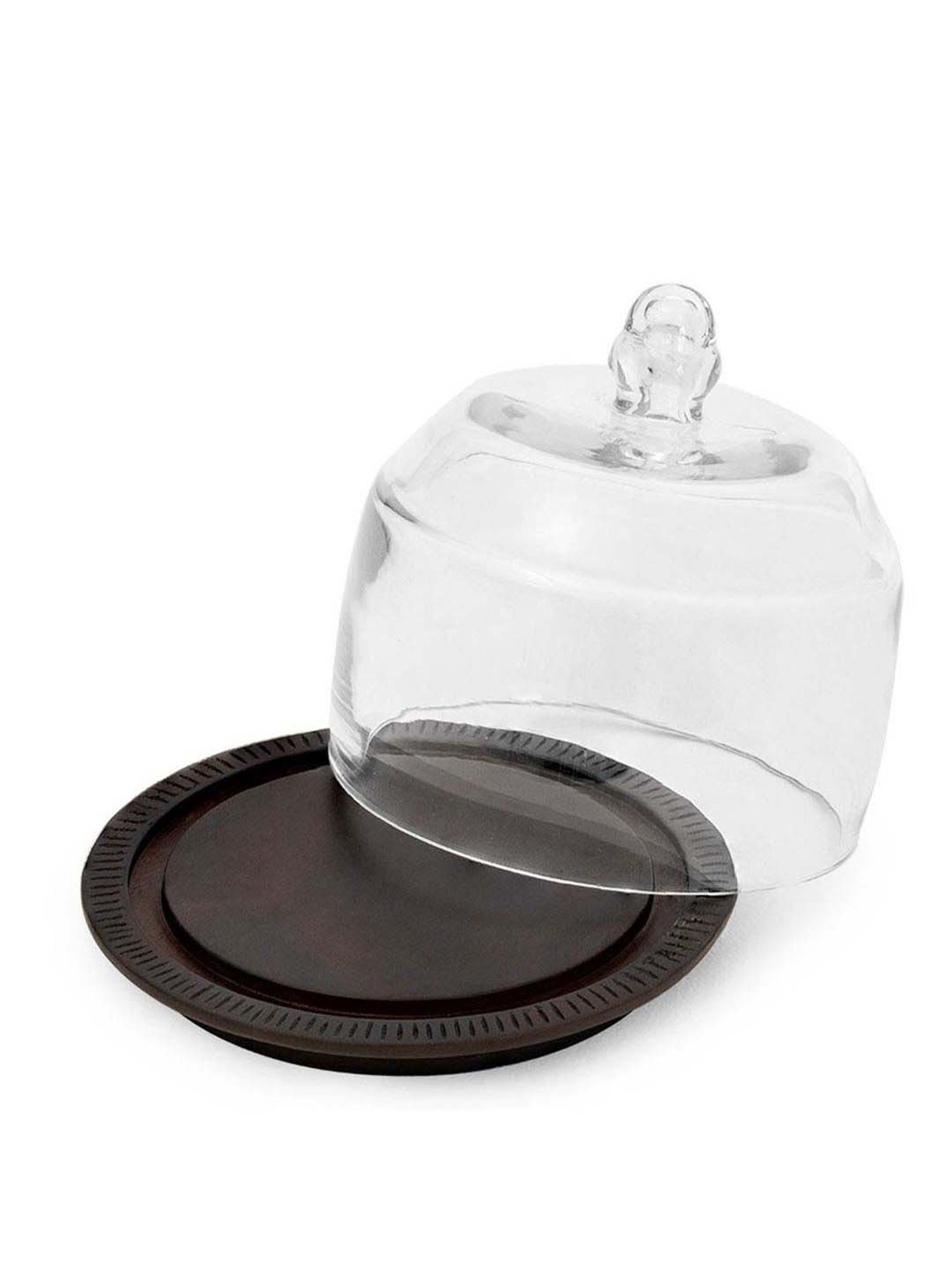 ellementry Pawn Transparent Glass Cloche with Base - Set of 1