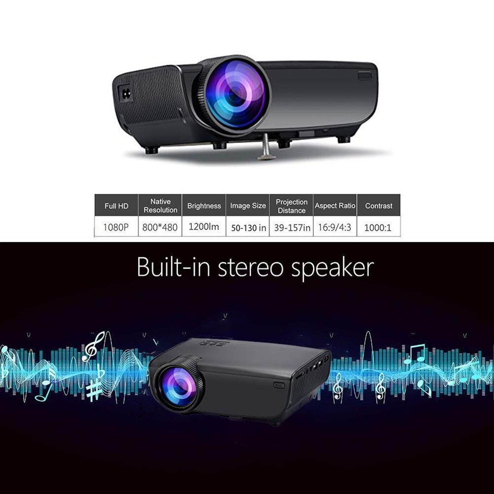 3D 1080P HD WIFI Mobile Phone with the Same Screen Projector Home Theater Projector Portable Mini Video Projector LCD Screen Office Top Projector