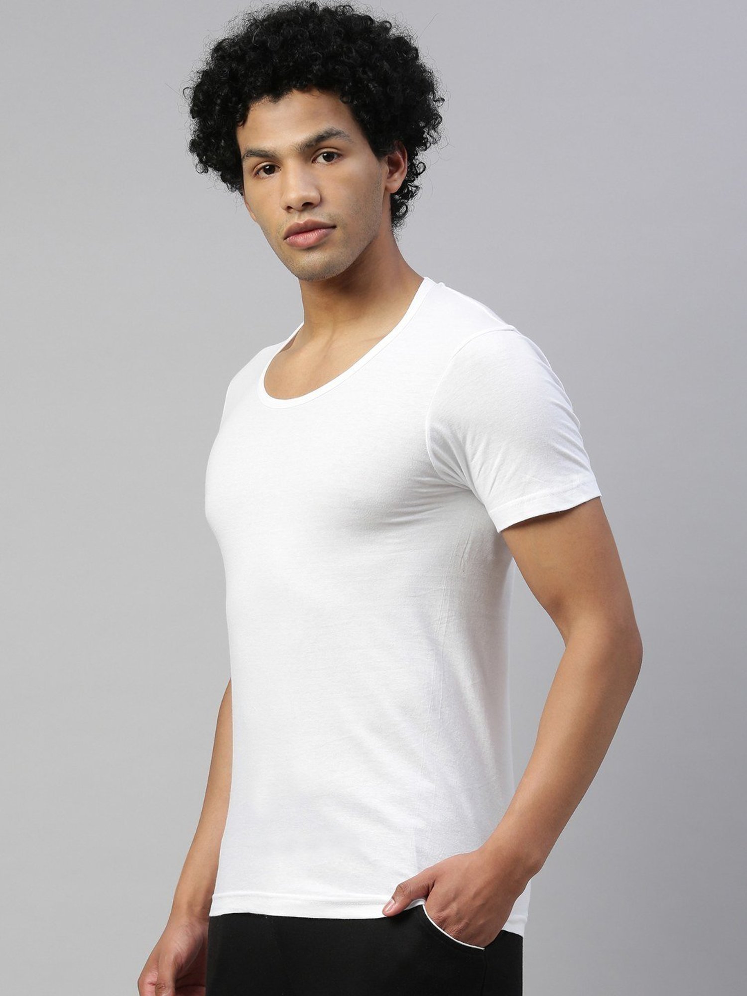 Dixcy Scott Maximus White Cotton Regular Fit Vest - Pack Of 3