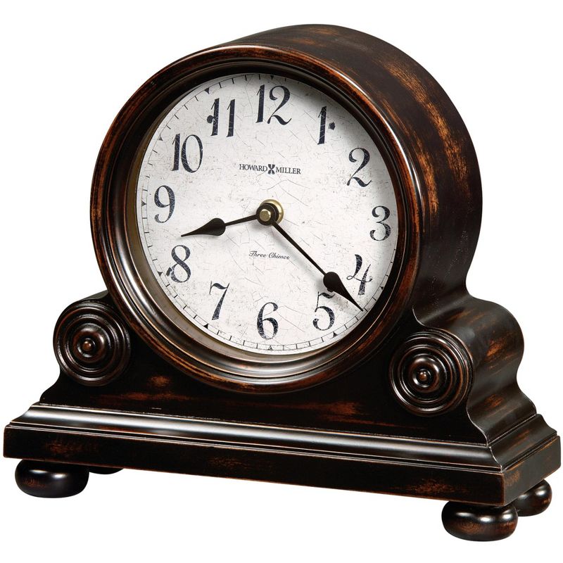 Howard Miller 635150 Howard Miller Murray Mantel Clock 635150 Worn Black (Brown Undertone)
