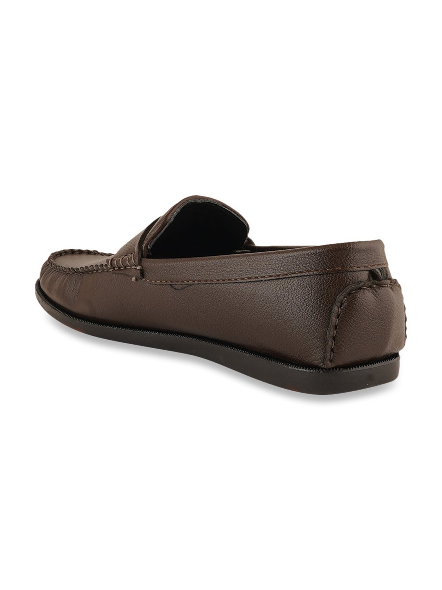 Pelle Albero Men's Coffee Brown Casual Loafers