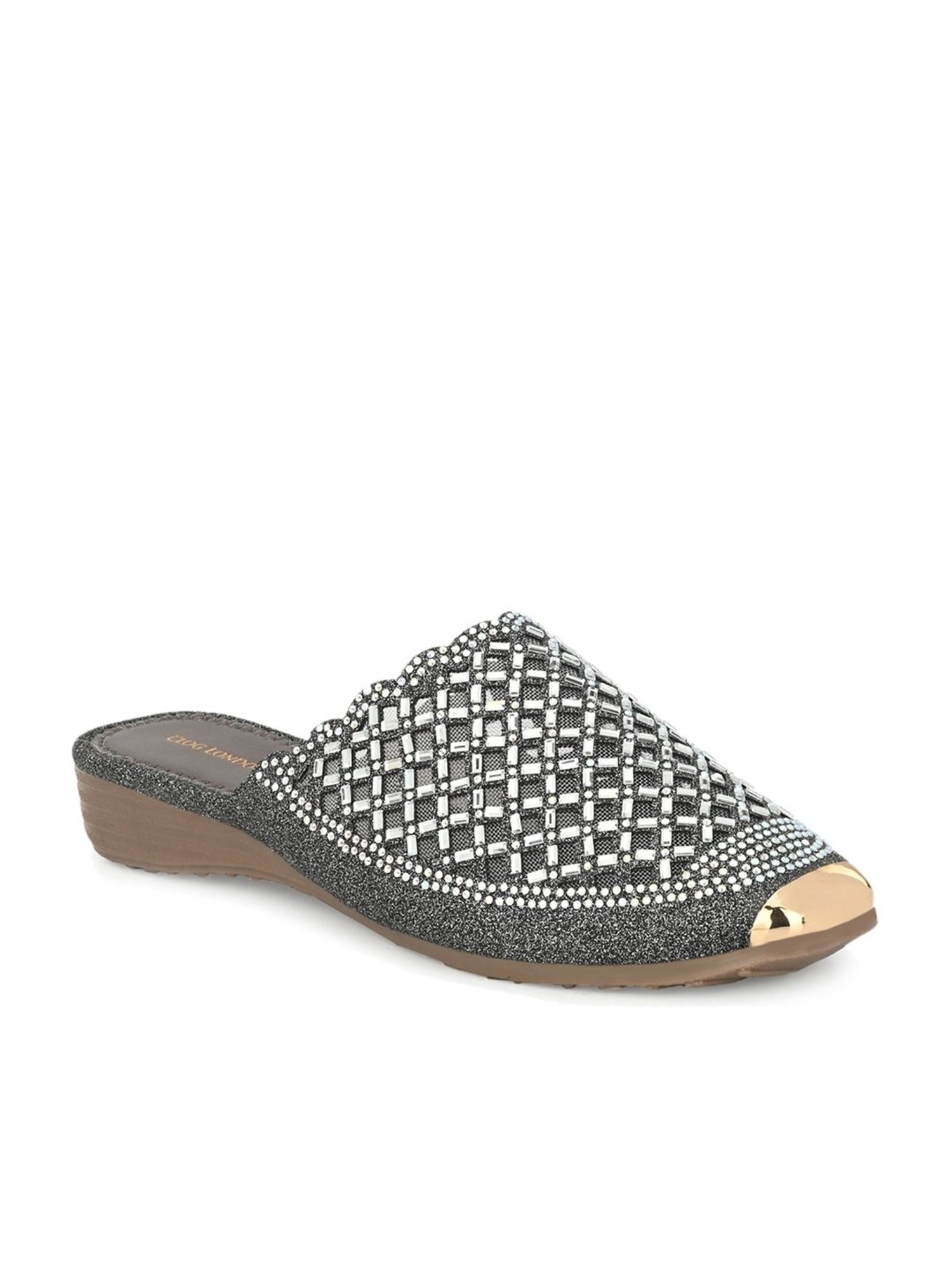 Clog London Women's Grey Mule Shoes