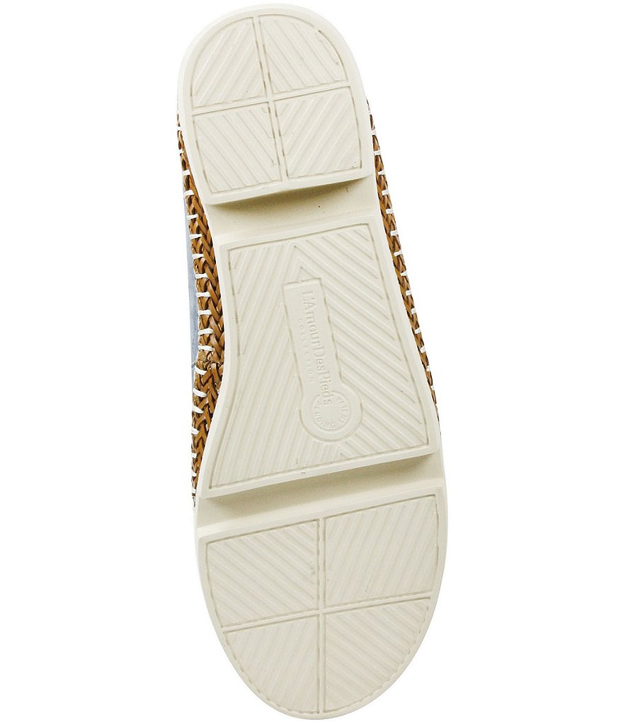 L'Amour Des Pieds Perforated Suede Stazzema Flatform Slip-Ons