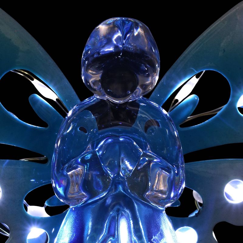 33.85" Acrylic Solar Angel Stake Blue - Exhart