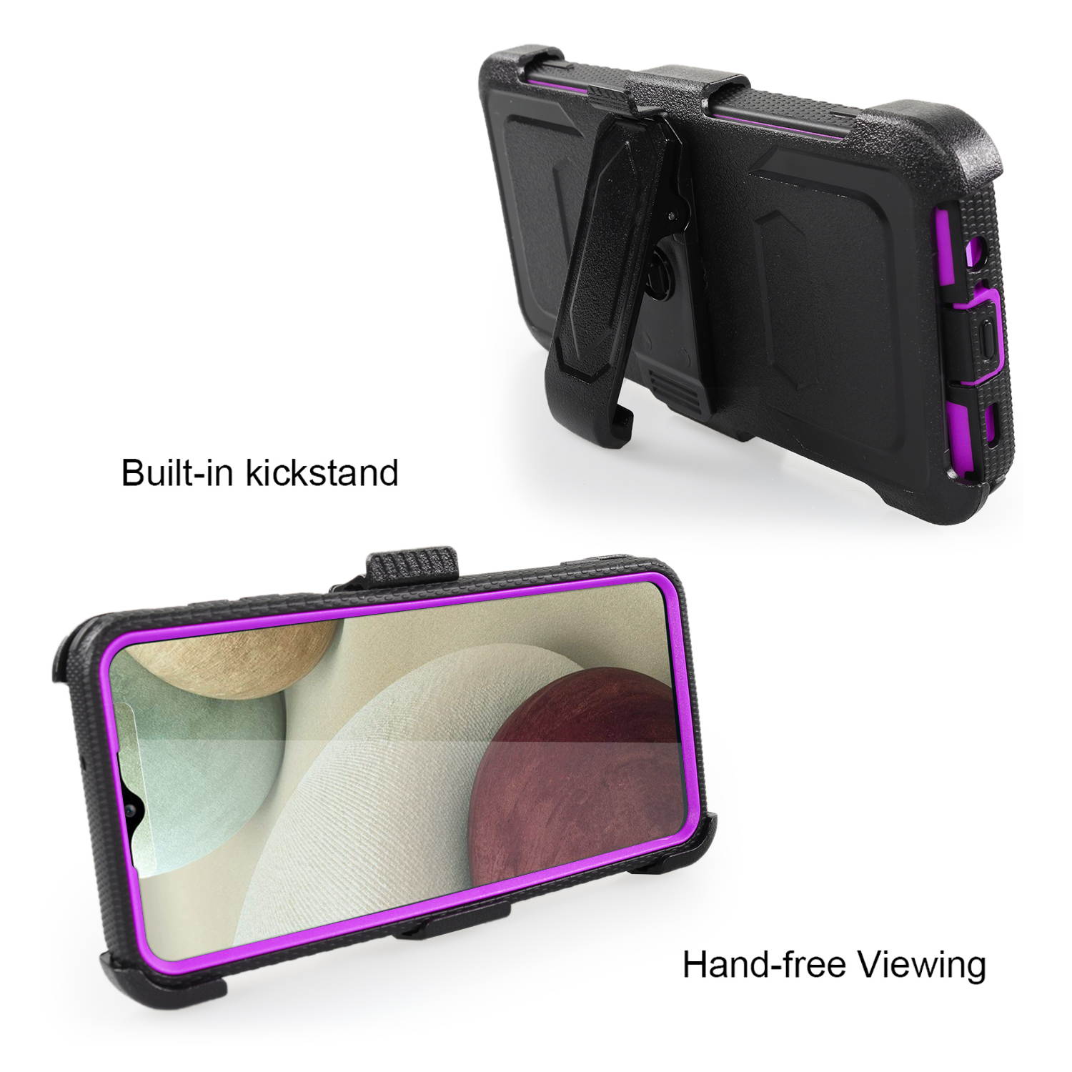 Mignova for Samsung A12 5G Case Full-Body Protective Built-in Screen Protector Kicksand Belt Clip Dustproof Shockproof Anti-Scratch Armor Cover Samsung Galaxy A12 5G 6.5 inch