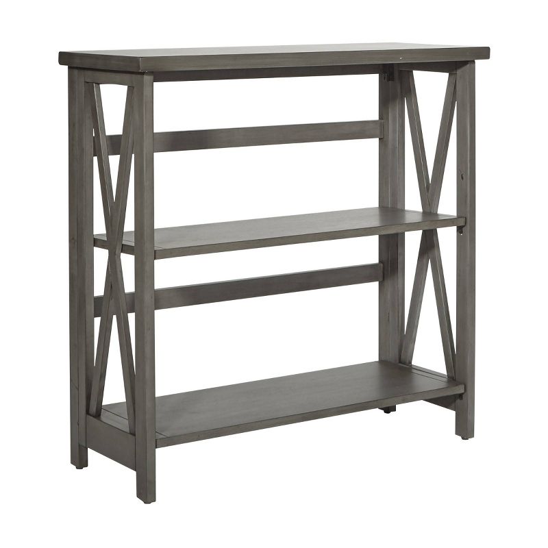 32.25" 3 Shelf Hillsboro Bookshelf Gray Wash - OSP Home Furnishings
