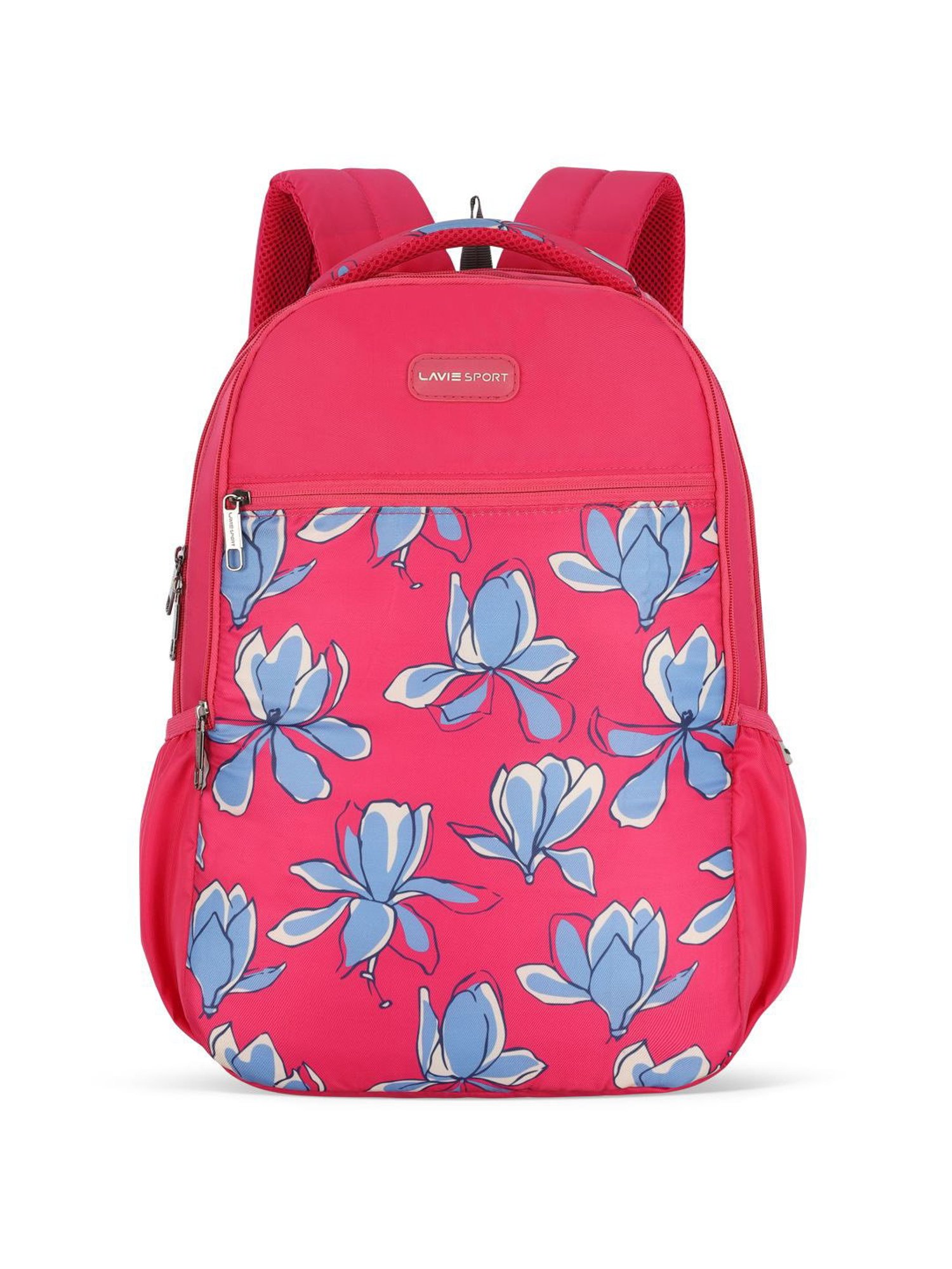 Lavie Sport Bloomy 26L Floral Printed School Backpack for Girls (Magenta)