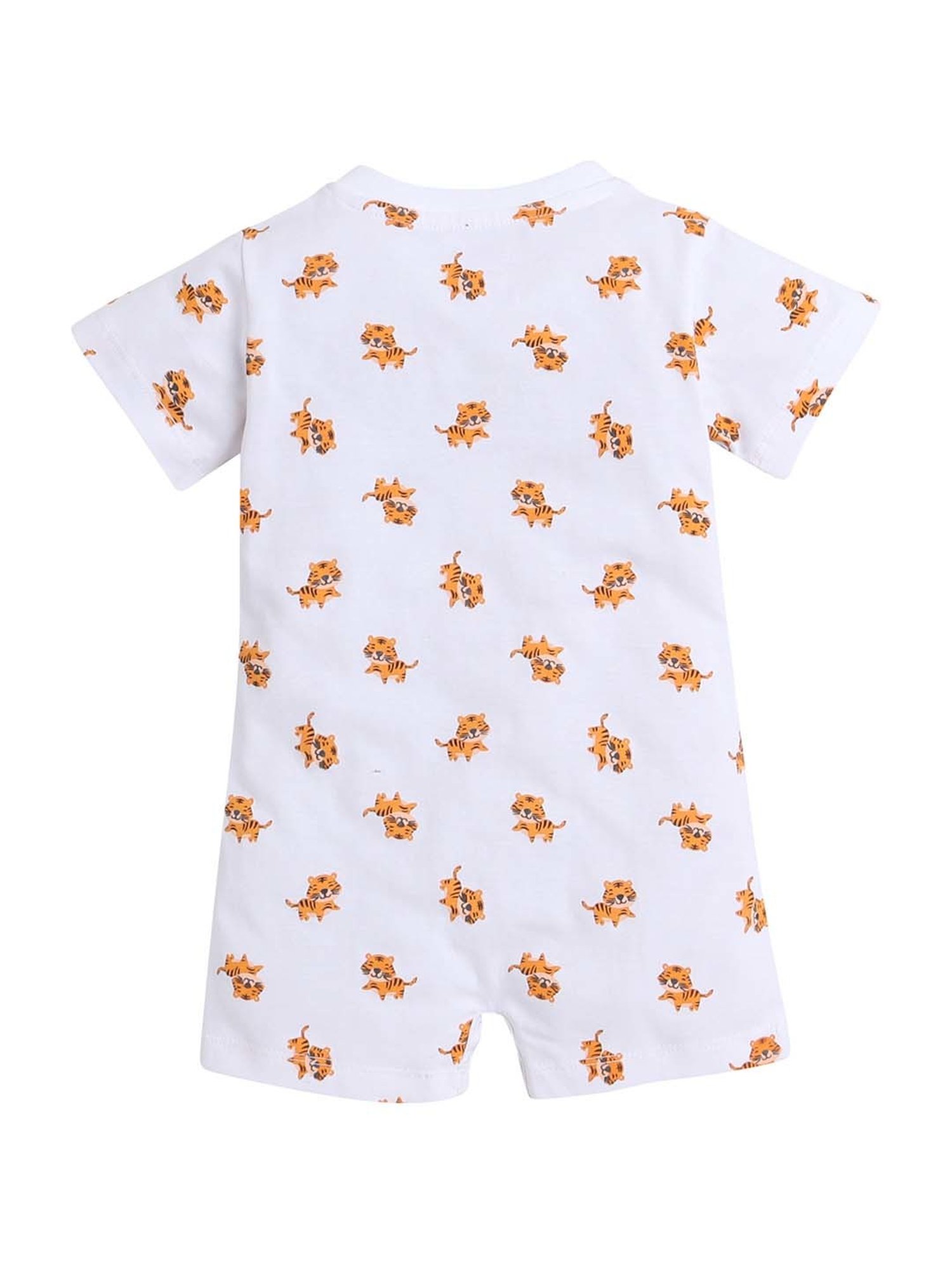 Ed-a-Mamma Baby Pink & White Printed Bodysuit (Pack Of 2)